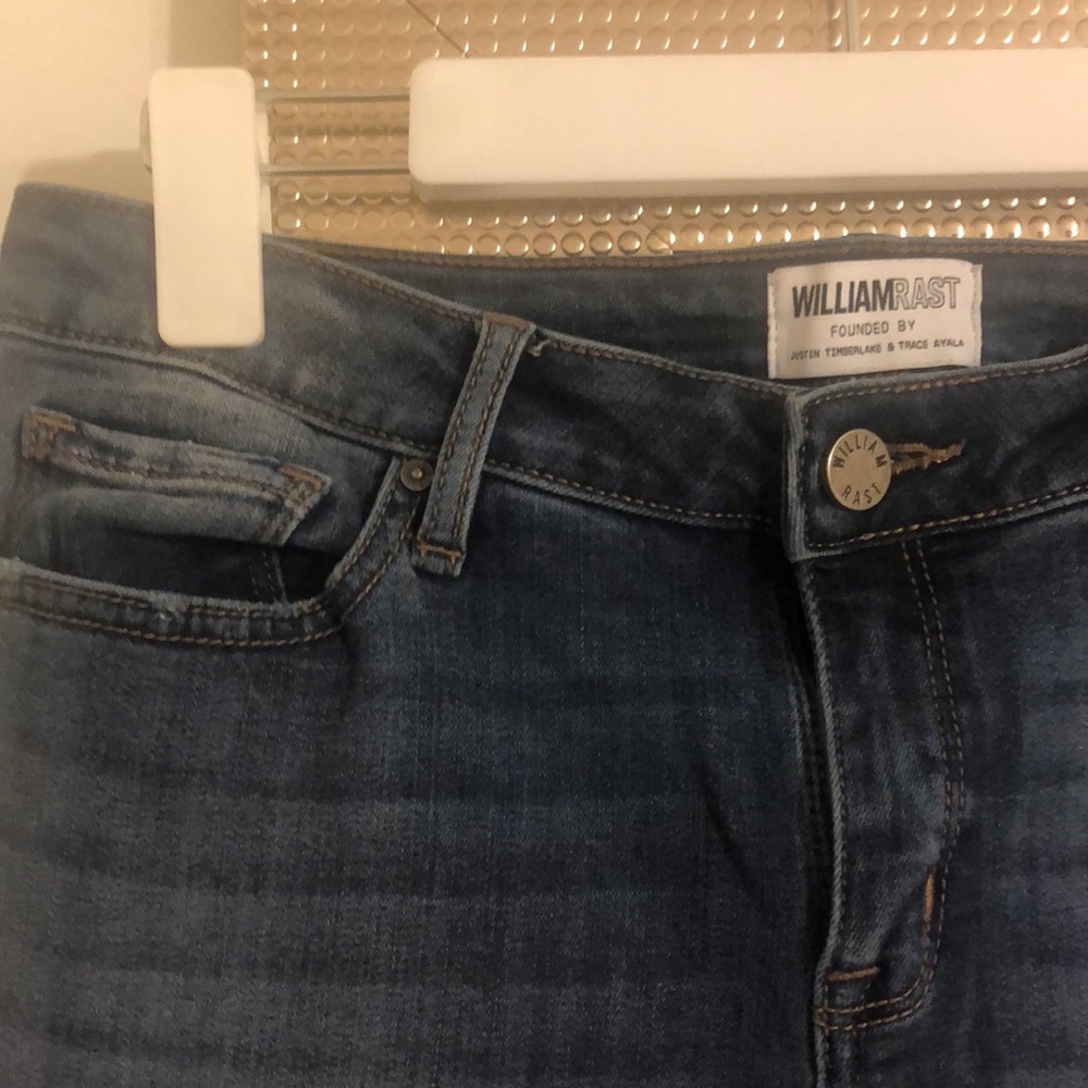William Rast raw edge cropped jean
